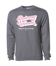 Balcony Women Sweatshirt in Pink or Gunmetal Gray